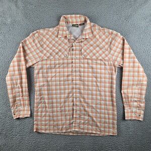 Howler Brothers Shirt Men Medium Matagorda Vented Fishing Hiking Nylon Button Up
